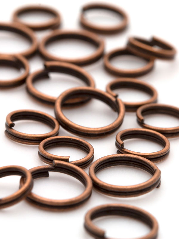 240pc Copper Metal Split Rings CousinDIY