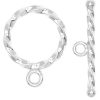 1Set  Rope Sterling Silver Toggle