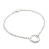 1pc  Circle Connector Sterling Silver Chain Bracelet Base
