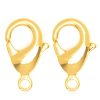 2pc  Lobster Claws Gold Plated Metal Clasps