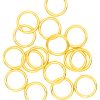 16pc  Circle Gold Plated Metal Closed Jump Rings