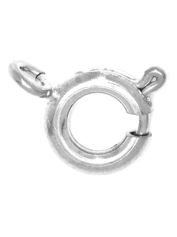 10pc Circle Silver Plated Metal Spring Ring Clasps