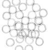 30pc  Circle Silver Plated Metal Closed Jump Rings