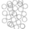 35pc  Circle Silver Plated Metal Open Jump Rings