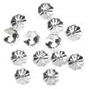 12pc  Scallop Silver Plated Metal Bead Caps