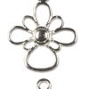 1pc  Floral Silver Plated Metal Clasps