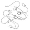 10pc  Ball Hook Silver Plated Metal Earwires