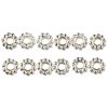 12pc  Wheel Silver Plated Metal Beads