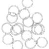 28pc  Circle Silver Plated Metal Closed Jump Rings