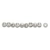 16pc  Corrugated Round Silver Plated Metal Beads