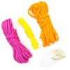 10+pc Pink, Orange, Yellow Braided Paracord Necklace Kit