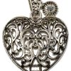 1pc Silver Heart Metal Pendant