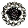 1pc Gunmetal Rose Metal Pendant