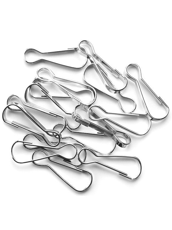 10 Pcs Silver Spring Clips Badge Clip Holder Metal Single Prong Clips  Spring Clips Bulk Clips Lanyard Clip Keychain Findings -  Canada