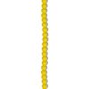 300pc Yellow Round Glass Beads