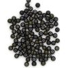 100pc Metallic Green Round Glass Beads