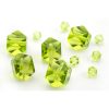 19pc Lime Green Cube Glass Faceted Beads
