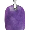 1pc Purple Rectangle Gemstone Pendant