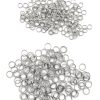 300pc Silver  Metal Split Rings