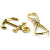 1Set Gold anchor and rope Metal Focal Toggle