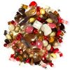 170+pc Red, Brown and Tan Multi Acrylic Bead Mix