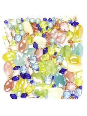 Cousin DIY Bulk Glass Bead Strand Bundle with Cord for Jewelry Making, Adult Unisex, Size: One size, Multicolor