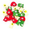 20+pc Red, Green, Yellow Fish and Duck Wood Beads