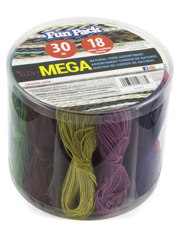 West Coast Paracord Hemp Variety Pack - Rainbow Color - Jewelry Making Pack