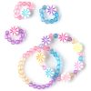 315+pc Light Colors Flower Diy Plastic Stretch Bracelets