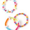 340+pc Bright Colors Shell Diy Plastic Stretch Bracelets