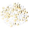 140pc Gold And Silver Square Stud Metal Iron-On