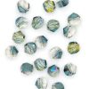 20pc Rainbow Helix Glass Mirror Beads