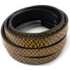 3.3ft Brown Snakeskin Faux Leather Ribbon