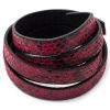 3.3ft Red Snakeskin Faux Leather Ribbon