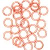 25pc  Circle Rose Gold Plated Metal Open Jump Rings