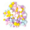 Spring Colors Mix Pom-Poms Variety Pack Pastel Assortment, 100 Pieces
