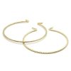 2pc Gold Open, Textured Metal Connector Bangle Base