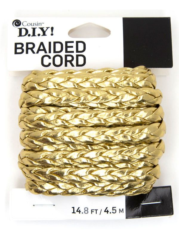 Gold Braided Cord, 19.7 Ft.
