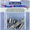 Beadalon Bead Stoppers Combo Pack - 4 Large, 4 Small Coiled Stainless Steel Strand Clips