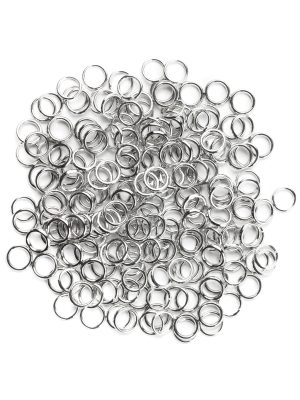 Cousin DIY Metal 4mm, 6mm, & 8mm Jump Rings Set, 240 Piece, Silver Finish 