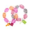 30+pc Pink and Orange Lock and Key Acrylic Bracelet Kit