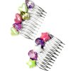 15+pc Pink, Purple, and Green  Acrylic Hair Comb Kit