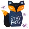 1pc Cool Colors Fox Message Plastic Iron-On Transfer
