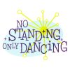 1pc Purple and Yellow Dance Message Plastic Iron-On Transfer