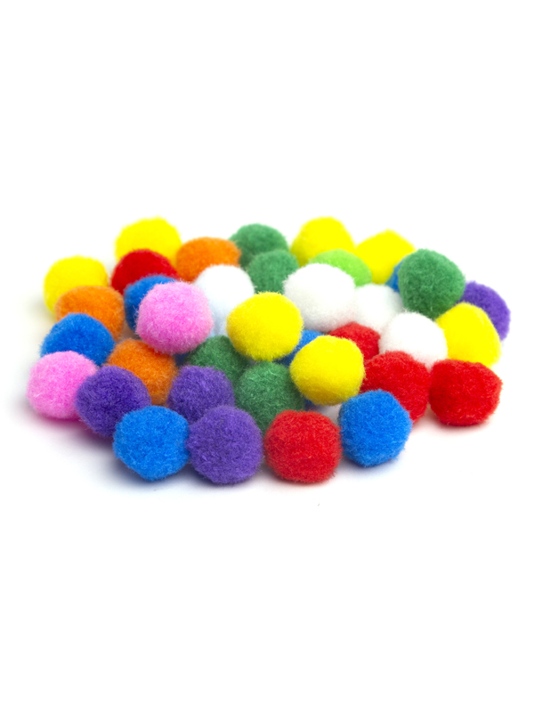 4000 Pcs 1 Cm Assorted Pom Poms Multicolors Craft Pompoms, Mini