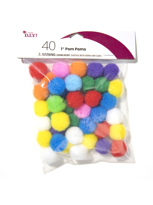 Cousin DIY Red 1/2 inch Poms, 100 Pack : Arts, Crafts & Sewing