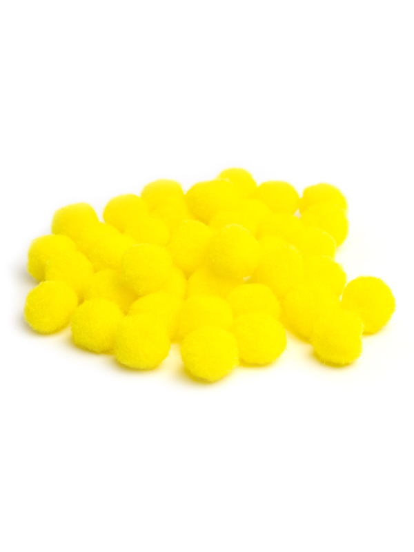 Yellow 1 inch Pom-Poms, 40 Pack