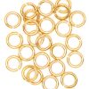25pc  Circle Gold Plated Metal Open Jump Rings