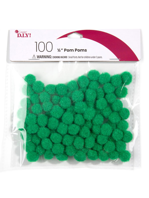 Pom-Poms 10mm 100/PKG White