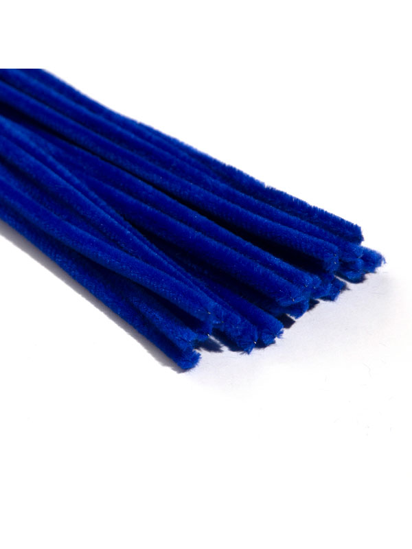 50X Blue Pipe Cleaners Chenille Stems Pipe Cleaner Stick Plain Colours